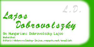 lajos dobrovolszky business card